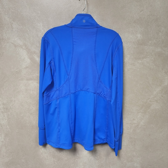 Tangerine Blue Long Sleeve Front Zip Vented Long Sleeve Jacket Size XL - Picture 7 of 9